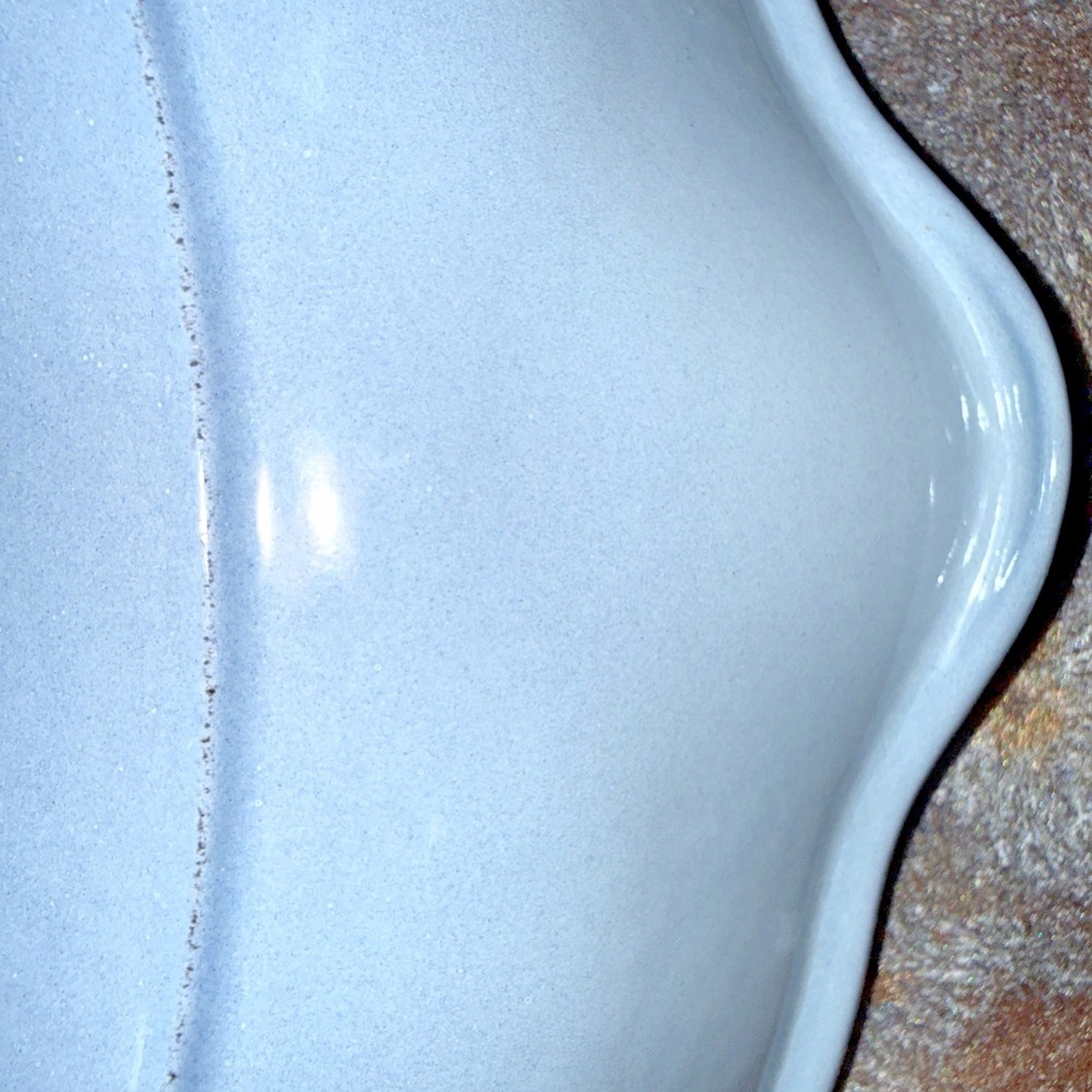 Le Creuset France 32 Cast Iron Grill Pan Skillet Powder Blue 14" NEW - Picture 11 of 14
